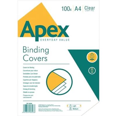 Fellowes APEX CLR PVC COVER LIGHTWEIGHT Fellowes APEX CLR PVC COVER LIGHTWEIGHT