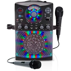 Singing Machine SML385UBK Karaoke System Bluetooth avec LED Disco Lights, CD+G, USB et Microphone Noir Singing Machine SML385UBK Karaoke System Bluetooth avec LED Disco Lights, CD+G, USB et Microphone Noir