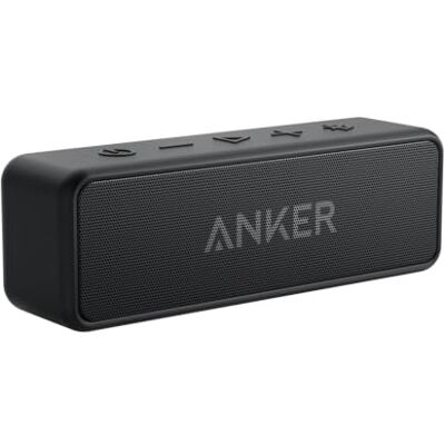 Anker soundcore 2 par Enceinte Bluetooth portable Enceinte puissante sans fil avec basses puissantes, autonomie de 24 heures, portée de 20 m, étanchéité IPX7 et micro intégré Anker soundcore 2 par Enceinte Bluetooth portable Enceinte puissante sans fil avec basses puissantes, autonomie de 24 heures, portée de 20 m, étanchéité IPX7 et micro intégré