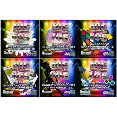 Mr Entertainer's Karaoke Collection Lot de CDG de karaoké. Big Hits of the Decades. 40 chansons les plus grandes de chaque décennie, 60, 70, 80, 90, 00, 10. 240 chansons les plus grandes de tous les temps pour une fête de famille Mr Entertainer's Karaoke Collection Lot de CDG de karaoké. Big Hits of the Decades. 40 chansons les plus grandes de chaque décennie, 60, 70, 80, 90, 00, 10. 240 chansons les plus grandes de tous les temps pour une fête de famille