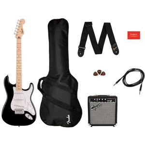 Fender Squier Series Stratocaster Pack MN Black Kit de guitares électriques Fender Squier Series Stratocaster Pack MN Black Kit de guitares électriques