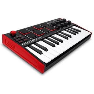 Akai MPK Mini MK3 Clavier MIDI USB Portable avec 25 Touches, 8 Pads de Batterie, Logiciels et Native Instruments Sound Package (NKS Integration) Akai MPK Mini MK3 Clavier MIDI USB Portable avec 25 Touches, 8 Pads de Batterie, Logiciels et Native Instruments Sound Package (NKS Integration)