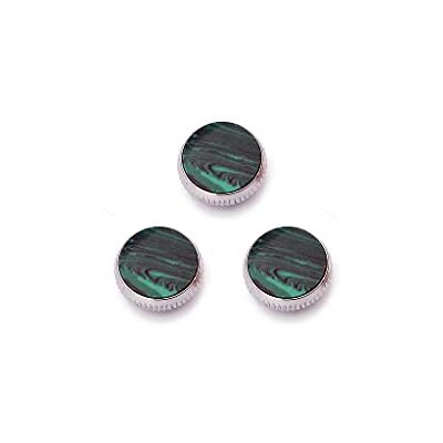 Alnicov Lot de 3 boutons de valve en métal chromé pour trompette Pierre verte Pièce de réparation pour instrument de musique Alnicov Lot de 3 boutons de valve en métal chromé pour trompette Pierre verte Pièce de réparation pour instrument de musique