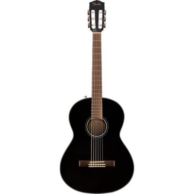 Fender CN-60S Klassieke Gitaar Nylon Snaren Akoestisch Zwart Beginnersvriendelijke klassieke gitaar, stalen snaarhals, makkelijk bespeelbaar, massief sparrenhouten bovenblad Fender CN-60S Klassieke Gitaar Nylon Snaren Akoestisch Zwart Beginnersvriendelijke klassieke gitaar, stalen snaarhals, makkelijk bespeelbaar, massief sparrenhouten bovenblad