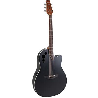 Applause Guitare Électro-Acoustique Elite AE44 Mid Cutaway Corps Roundback Lyrachord profondeur moyenne Préampli AP3TP Table en Épicéa Noir Satiné AE44-5S Applause Guitare Électro-Acoustique Elite AE44 Mid Cutaway Corps Roundback Lyrachord profondeur moyenne Préampli AP3TP Table en Épicéa Noir Satiné AE44-5S