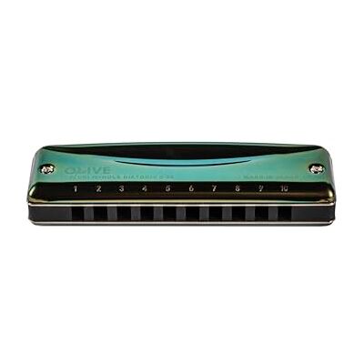 Suzuki Olive Diatonic Harmonica in the key of BB Multicolore Suzuki Olive Diatonic Harmonica in the key of BB Multicolore