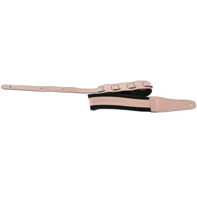 GEWA sangle de guitare série Regular, cuir véritable, largeur 65 mm, longueur 100-134 cm, rembourrée coussinet d'épaule noir, lotus – rosé, fait main en Europe GEWA sangle de guitare série Regular, cuir véritable, largeur 65 mm, longueur 100-134 cm, rembourrée coussinet d'épaule noir, lotus – rosé, fait main en Europe