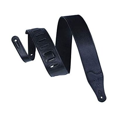 Levy's M26BL-BLK Sangle de guitare en cuir Noir 6,3 cm Levy's M26BL-BLK Sangle de guitare en cuir Noir 6,3 cm