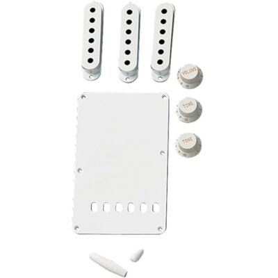 Fender "Vintage-Style Stratocaster Accessory Kit" Set d'accessoires pour Stratocaster Blanc Fender "Vintage-Style Stratocaster Accessory Kit" Set d'accessoires pour Stratocaster Blanc