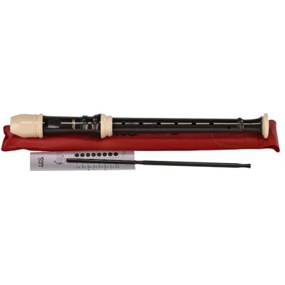 Aulos Flûte à bec soprano en do Alouete Mod.103N (doigté baroque, complet avec housse, baguette d'essuyage et tableau des doigtés, résine synthétique), Marron foncé Aulos Flûte à bec soprano en do Alouete Mod.103N (doigté baroque, complet avec housse, baguette d'essuyage et tableau des doigtés, résine synthétique), Marron foncé