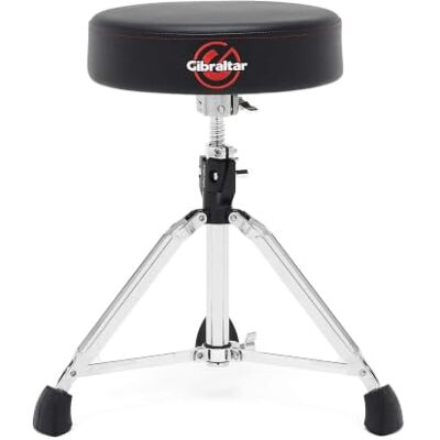 Gibraltar tabouret pour batterie, tabouret de batterie 9000 Series Round Pro Series, 9608E (diamètre : 35cm, assise en vinyle, Super Lock, position tripode, pieds en caoutchouc 'Super Foot') Gibraltar tabouret pour batterie, tabouret de batterie 9000 Series Round Pro Series, 9608E (diamètre : 35cm, assise en vinyle, Super Lock, position tripode, pieds en caoutchouc 'Super Foot')
