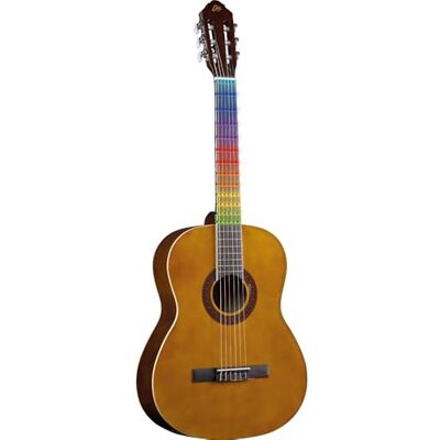 EKO GUITARS CS-10 VISUAL NOTE, guitare classique, haut en tilleul, bandes et fond en tilleul stratifié, manche et clavier en bouleau, feuille LED Visual Note avec l'application dédiée, couleur EKO GUITARS CS-10 VISUAL NOTE, guitare classique, haut en tilleul, bandes et fond en tilleul stratifié, manche et clavier en bouleau, feuille LED Visual Note avec l'application dédiée, couleur