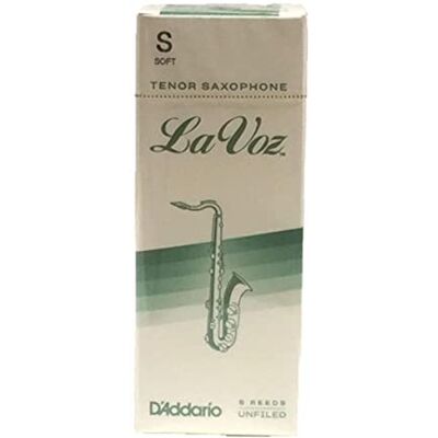 D'Addario La Voz Lot de 5 feuilles pour saxophone ténor Soft D'Addario La Voz Lot de 5 feuilles pour saxophone ténor Soft