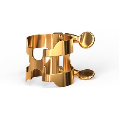 D'Addario Rico Ligature H et couvre-bec, saxophone baryton, plaqué or (s'adapte aux embouchures Graftonite) D'Addario Rico Ligature H et couvre-bec, saxophone baryton, plaqué or (s'adapte aux embouchures Graftonite)