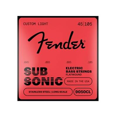Fender Accessoires corde en acier plaqué nickel enroulé, pour basse, corde 3 45-105 9050 Flatwound Fender Accessoires corde en acier plaqué nickel enroulé, pour basse, corde 3 45-105 9050 Flatwound