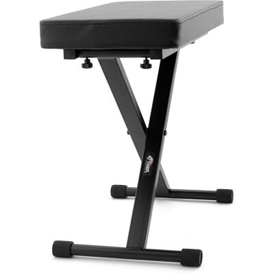 Tiger PST7-BK Banc de clavier, tabouret de piano 4 sièges réglables en hauteur et repliables en X-Frame Tiger PST7-BK Banc de clavier, tabouret de piano 4 sièges réglables en hauteur et repliables en X-Frame