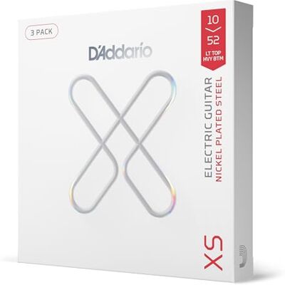 D'Addario Gitaarsnaren XS Gecoate Elektrische Gitaarsnaren Verlengde Levensduur voor 6-snarige Gitaren XSE1052-3P Lichte Top/Zware Onderkant, 10-52 3-Pack D'Addario Gitaarsnaren XS Gecoate Elektrische Gitaarsnaren Verlengde Levensduur voor 6-snarige Gitaren XSE1052-3P Lichte Top/Zware Onderkant, 10-52 3-Pack