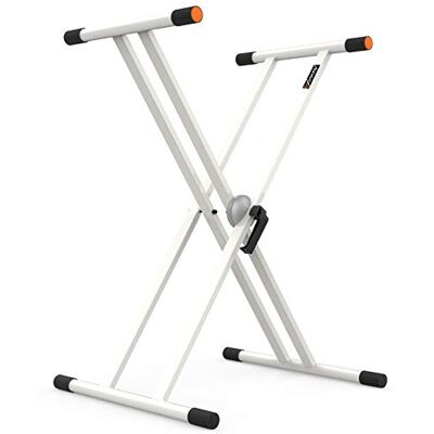 Audibax Onyx 130 Plus White Support Double Ciseaux pour Clavier Support pour Clavier de Musique Électronique Système de Réglage à Rotule à Verrouillage Facile Charge Maximale 65 kg Audibax Onyx 130 Plus White Support Double Ciseaux pour Clavier Support pour Clavier de Musique Électronique Système de Réglage à Rotule à Verrouillage Facile Charge Maximale 65 kg