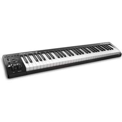 M-Audio Keystation 61MK3 Clavier MIDI USB 61 Touches Semi-Lestées, Commandes Paramétrables, Molettes Pitch/Modulation, Connexion Plug-And-Play (Mac/PC) et Logiciel de Studio M-Audio Keystation 61MK3 Clavier MIDI USB 61 Touches Semi-Lestées, Commandes Paramétrables, Molettes Pitch/Modulation, Connexion Plug-And-Play (Mac/PC) et Logiciel de Studio