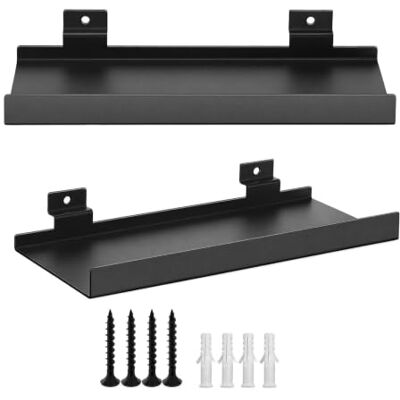 Zhixan Lot de 2 étagères pour panneaux acoustiques Rangement décoratif sans perçage Zhixan Lot de 2 étagères pour panneaux acoustiques Rangement décoratif sans perçage