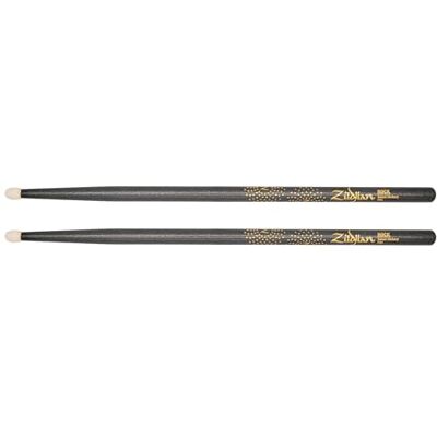 Zildjian Z Custom LE Paire de baguettes Rock Noir chromé avec olives en nylon Zildjian Z Custom LE Paire de baguettes Rock Noir chromé avec olives en nylon