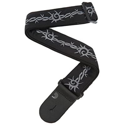 Waves D'Addario Accessories Sangle de guitare – Accessoires de guitare – Sangle de guitare électrique, sangle de guitare acoustique, électrique et basse – Tissée – Fil barbelé Waves D'Addario Accessories Sangle de guitare – Accessoires de guitare – Sangle de guitare électrique, sangle de guitare acoustique, électrique et basse – Tissée – Fil barbelé
