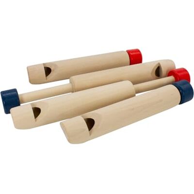 GICO Flûte à coulisse en bois avec changement de tonalité Multicolore 4 pièces- 7926 GICO Flûte à coulisse en bois avec changement de tonalité Multicolore 4 pièces- 7926