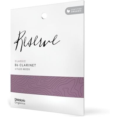 D'Addario Woodwinds – Lot de 3 anches de clarinette en si bémol bio – Scellées individuellement – Résistance 2.0 D'Addario Woodwinds – Lot de 3 anches de clarinette en si bémol bio – Scellées individuellement – Résistance 2.0