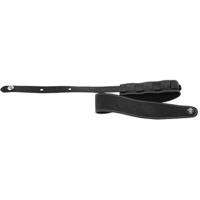GEWA sangle de guitare série Premium Pattern, cuir véritable, largeur 65 mm, longueur 103-139 cm, verrous de sécurité – noir avec structure naturelle du cuir, fait main en Europe GEWA sangle de guitare série Premium Pattern, cuir véritable, largeur 65 mm, longueur 103-139 cm, verrous de sécurité – noir avec structure naturelle du cuir, fait main en Europe