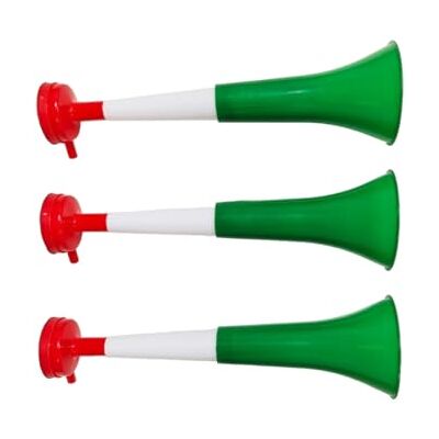 Pandiui23 Vuvuzela Trompettes à deux corps, accessoire pour football et célébrations sportives, klaxon à air bruyant pour l'animation Idéal pour le transport (3 produits, Italie) Pandiui23 Vuvuzela Trompettes à deux corps, accessoire pour football et célébrations sportives, klaxon à air bruyant pour l'animation Idéal pour le transport (3 produits, Italie)
