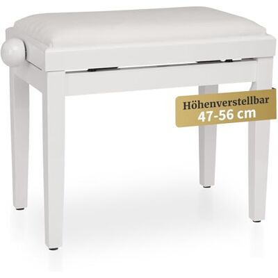 Classic Cantabile Banquette de Piano en Blanc Brillant Classic Cantabile Banquette de Piano en Blanc Brillant