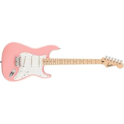 Squier Guitare électrique Fender édition limitée Sonic Sonic® Stratocaster® HT, touche en érable, pickguard blanc, rose Squier Guitare électrique Fender édition limitée Sonic Sonic® Stratocaster® HT, touche en érable, pickguard blanc, rose