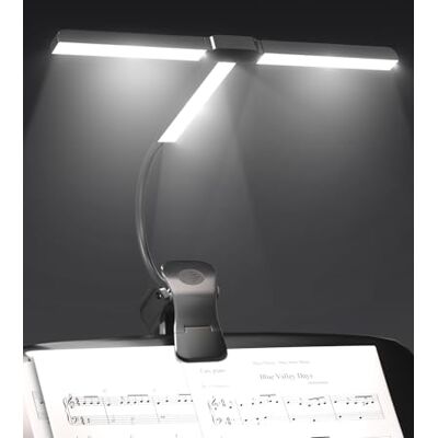 TobeBright Lampe de Pupitre de Musique Ultra-Large 36CM, Super-Lumineux 57 LEDs, 4 Couleurs x 3 Luminosités, Lampe de Piano Pliable en Forme-T pour Partitions et Livres, USB-C Rechargeable TobeBright Lampe de Pupitre de Musique Ultra-Large 36CM, Super-Lumineux 57 LEDs, 4 Couleurs x 3 Luminosités, Lampe de Piano Pliable en Forme-T pour Partitions et Livres, USB-C Rechargeable