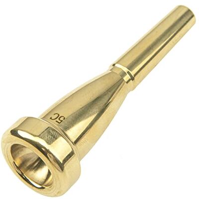 Yootones 1 embouchure de trompette en métal plaqué or compatible avec les accessoires de trompette (5C) Yootones 1 embouchure de trompette en métal plaqué or compatible avec les accessoires de trompette (5C)