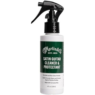 Martin & CO. 18A0135 SATIN CLEANER Nettoyant de protection, idéal pour le nettoyage et l'entretien des guitares avec finition satin, fabriqué avec des ingrédients de haute qualité, avec de la Martin & CO. 18A0135 SATIN CLEANER Nettoyant de protection, idéal pour le nettoyage et l'entretien des guitares avec finition satin, fabriqué avec des ingrédients de haute qualité, avec de la