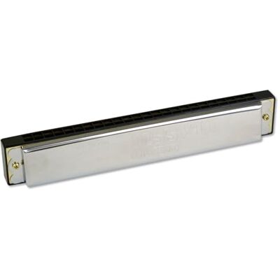 Bontempi MetalHarmony Harmonica Métallique à 24 Notes, 180x23x30 mm avec Voix en Métal pour Mélodies Immersives Bontempi MetalHarmony Harmonica Métallique à 24 Notes, 180x23x30 mm avec Voix en Métal pour Mélodies Immersives