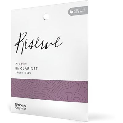 D'Addario Woodwinds – Lot de 3 anches de clarinette en si bémol bio – Scellées individuellement – Force 2,5 D'Addario Woodwinds – Lot de 3 anches de clarinette en si bémol bio – Scellées individuellement – Force 2,5