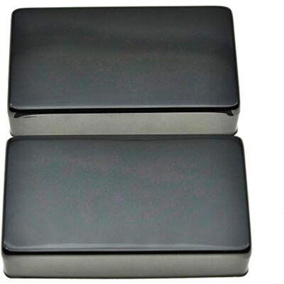 KAISH Lot de 2 housses de micro Humbucker scellées en laiton pour guitare Humbucker sans trous Noir KAISH Lot de 2 housses de micro Humbucker scellées en laiton pour guitare Humbucker sans trous Noir