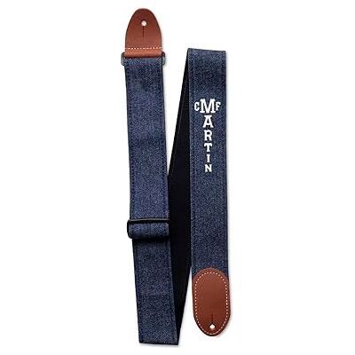 Martin Sangle pour guitare en Coton Eco-friendly, bleu, effet denim (A0077) Martin Sangle pour guitare en Coton Eco-friendly, bleu, effet denim (A0077)