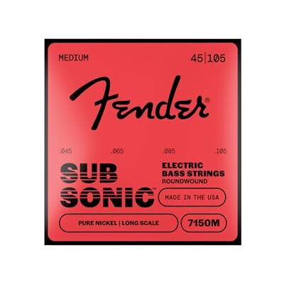 Fender 7150M Jeu de cordes pour Basse électrique Bleu Fender 7150M Jeu de cordes pour Basse électrique Bleu