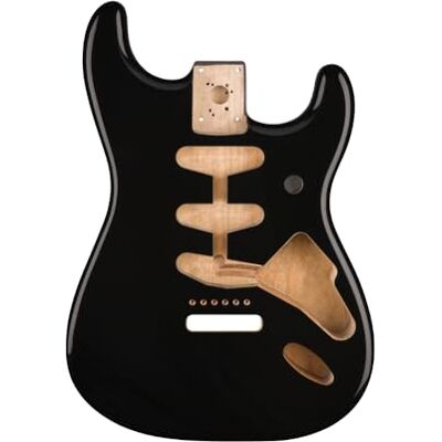 Fender Classic Series 60's Stratocaster Corps en Aulne S/S/S-Routage Noir Fender Classic Series 60's Stratocaster Corps en Aulne S/S/S-Routage Noir