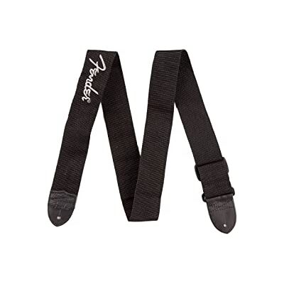 Fender 099-0662-043 043 2 Sangle Poly Noire avec Logo Gris Fender 099-0662-043 043 2 Sangle Poly Noire avec Logo Gris