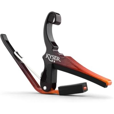 Kyser Capodastre Quick-Change pour guitares acoustiques à 6 cordes, Sunburst, KG6SNB Kyser Capodastre Quick-Change pour guitares acoustiques à 6 cordes, Sunburst, KG6SNB