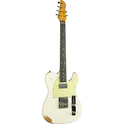EKO Algam GUITARS Tero Relic Olympic White Guitare électrique avec finition Relic Série Original Relic Corps en Pawlonia, manche en érable, clavier 22 touches en résine WPC, couleur olympique blanc EKO Algam GUITARS Tero Relic Olympic White Guitare électrique avec finition Relic Série Original Relic Corps en Pawlonia, manche en érable, clavier 22 touches en résine WPC, couleur olympique blanc