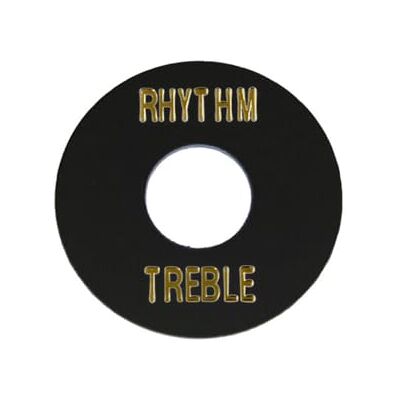 Allparts ' AP 0663–023 "Rhythm/Treble Plate et petites pièces de rechange pour guitare électrique Noir Allparts ' AP 0663–023 "Rhythm/Treble Plate et petites pièces de rechange pour guitare électrique Noir