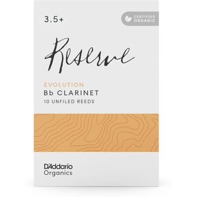 D'Addario Organique Reserve Evolution Bb Anches de Clarinette Anches pour Clarinette Le Premier et le Seul Roseau Biologique 3.5+ Force, 10 Paquet D'Addario Organique Reserve Evolution Bb Anches de Clarinette Anches pour Clarinette Le Premier et le Seul Roseau Biologique 3.5+ Force, 10 Paquet