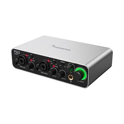 MAONO Interface Audio Mixeur USB avec Préamplificateur 60dB 24 bits/192 kHz avec son de qualité studio pour enregistrement, production musicale, guitare, Mac, PC, smartphone (PS22) gris MAONO Interface Audio Mixeur USB avec Préamplificateur 60dB 24 bits/192 kHz avec son de qualité studio pour enregistrement, production musicale, guitare, Mac, PC, smartphone (PS22) gris