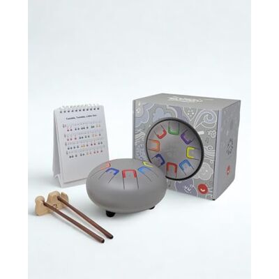 JUEGACONMIGO BABY TAMBÚ.Tambour à Langue en Acier, 6 Pouces Tambour à Langue en Métal, 8 Tambour à Langue en Métal, Tambour à Main Instrument à Percussion Métallique (Gris Smoky Loky) JUEGACONMIGO BABY TAMBÚ.Tambour à Langue en Acier, 6 Pouces Tambour à Langue en Métal, 8 Tambour à Langue en Métal, Tambour à Main Instrument à Percussion Métallique (Gris Smoky Loky)