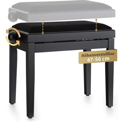Classic Cantabile Banquette pour Piano (Noir, dépoli) Classic Cantabile Banquette pour Piano (Noir, dépoli)