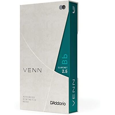 D'Addario Anches synthétiques de clarinette VENN G2 Anches de clarinette en Sib avec une construction synthétique avancée de fibres polymères, de résine et de roseau naturel Résistance 25 D'Addario Anches synthétiques de clarinette VENN G2 Anches de clarinette en Sib avec une construction synthétique avancée de fibres polymères, de résine et de roseau naturel Résistance 25
